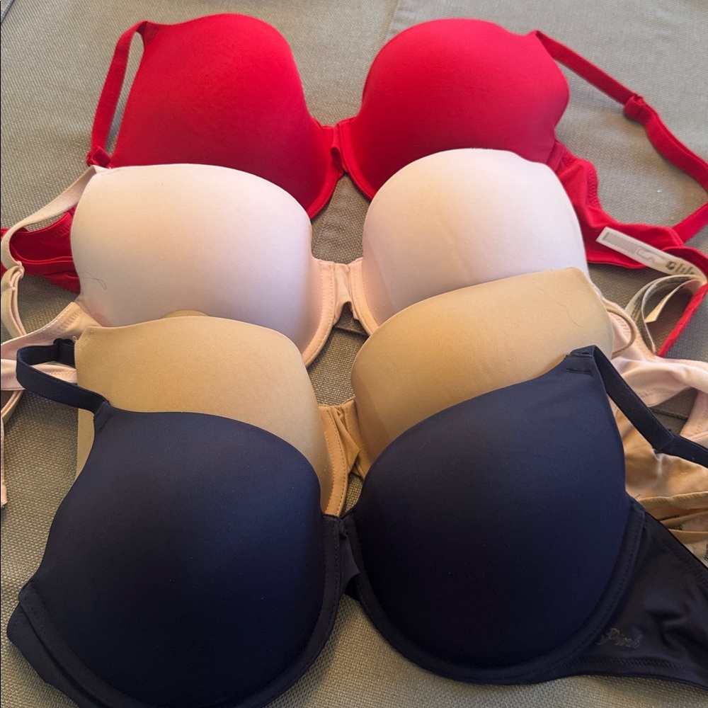 Victoria's Secret Pink Tshirt Bras set of 4/bundle 36D